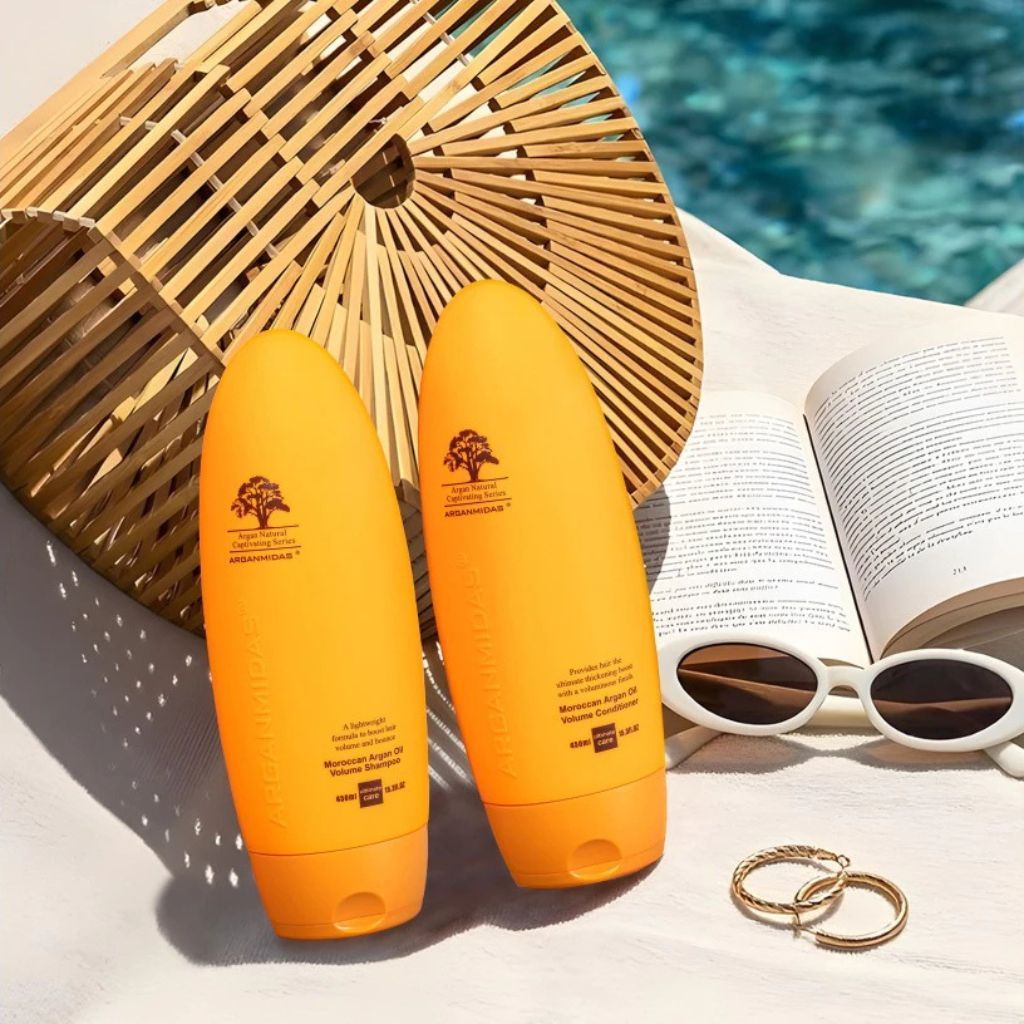  Dầu gội - Dầu xả kiềm dầu tạo phồng Arganmidas Volume 450ml (Mới) 