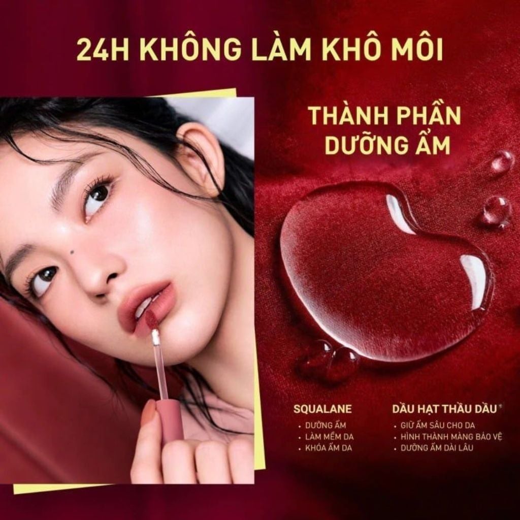  Son kem nhung 3CE Velvet Lip Tint Plush 