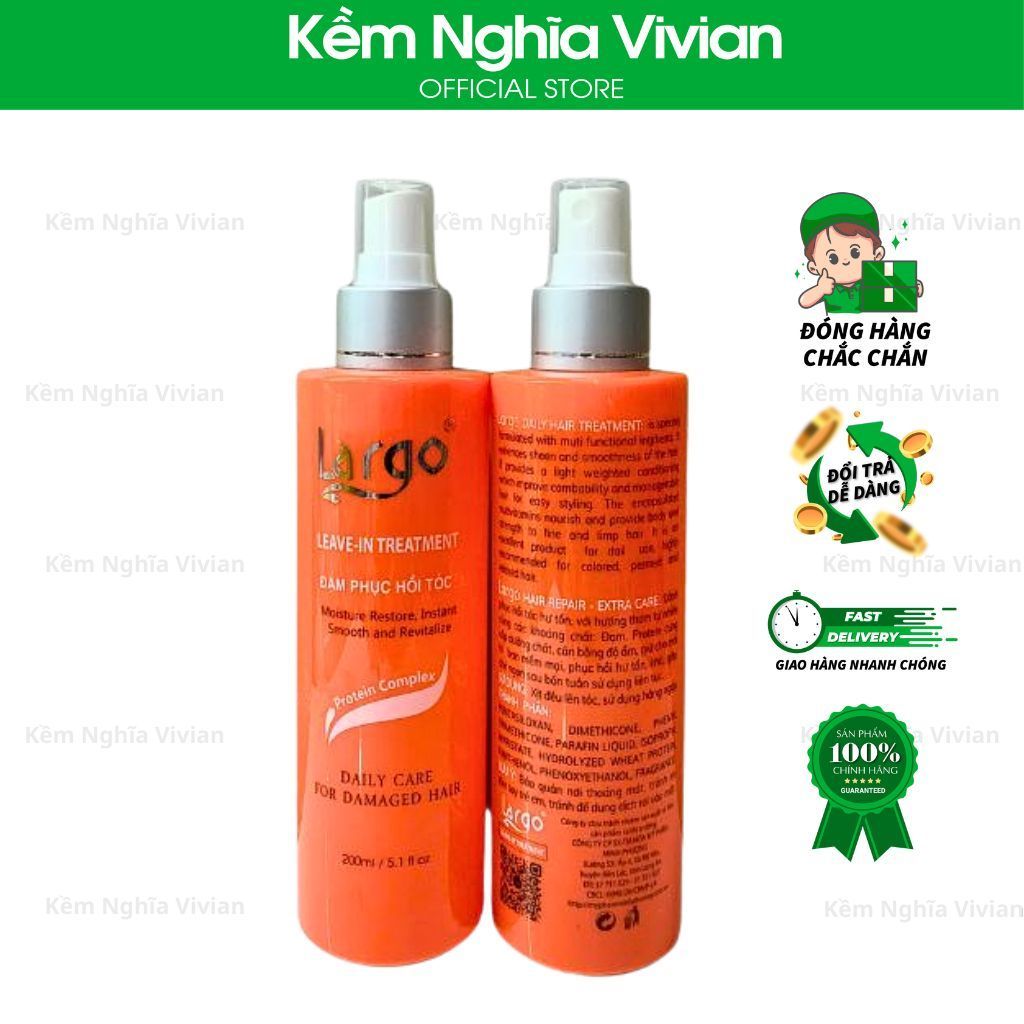  Xịt dưỡng đạm phục hồi tóc Largo 200ml 