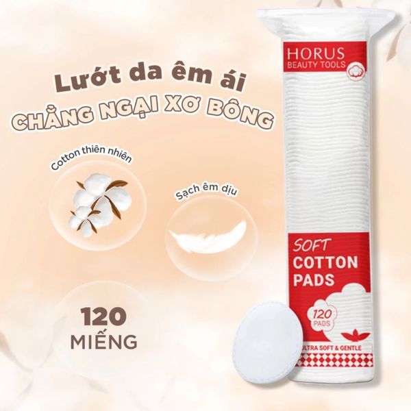  Bông tẩy trang Horus 120 miếng 