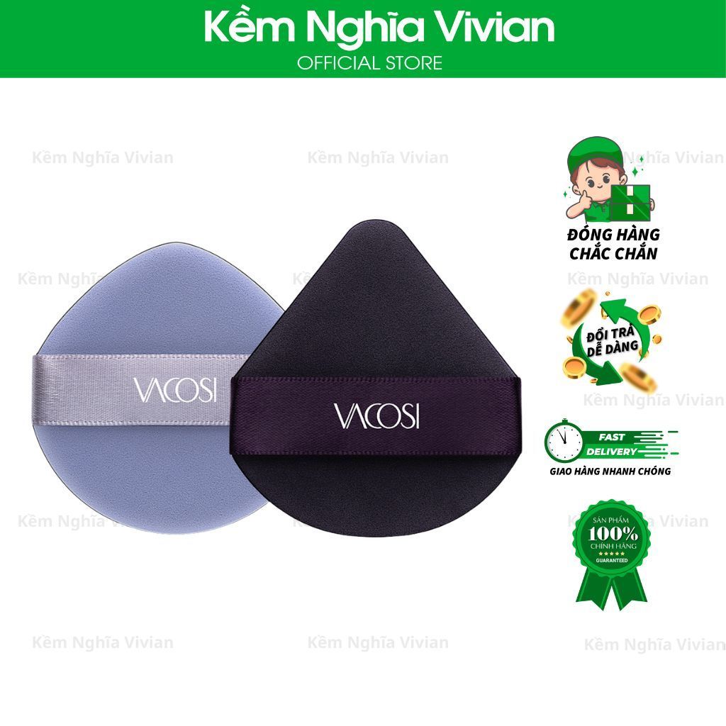  Bông Phấn Cushion 2 Mặt Vacosi BP53-01, BP53-02 