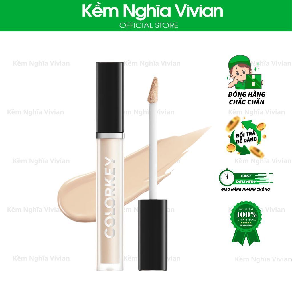  Kem Che Khuyết Điểm COLORKEY Dạng Lỏng, Mỏng Nhẹ, Che Phủ Cao 6ml 