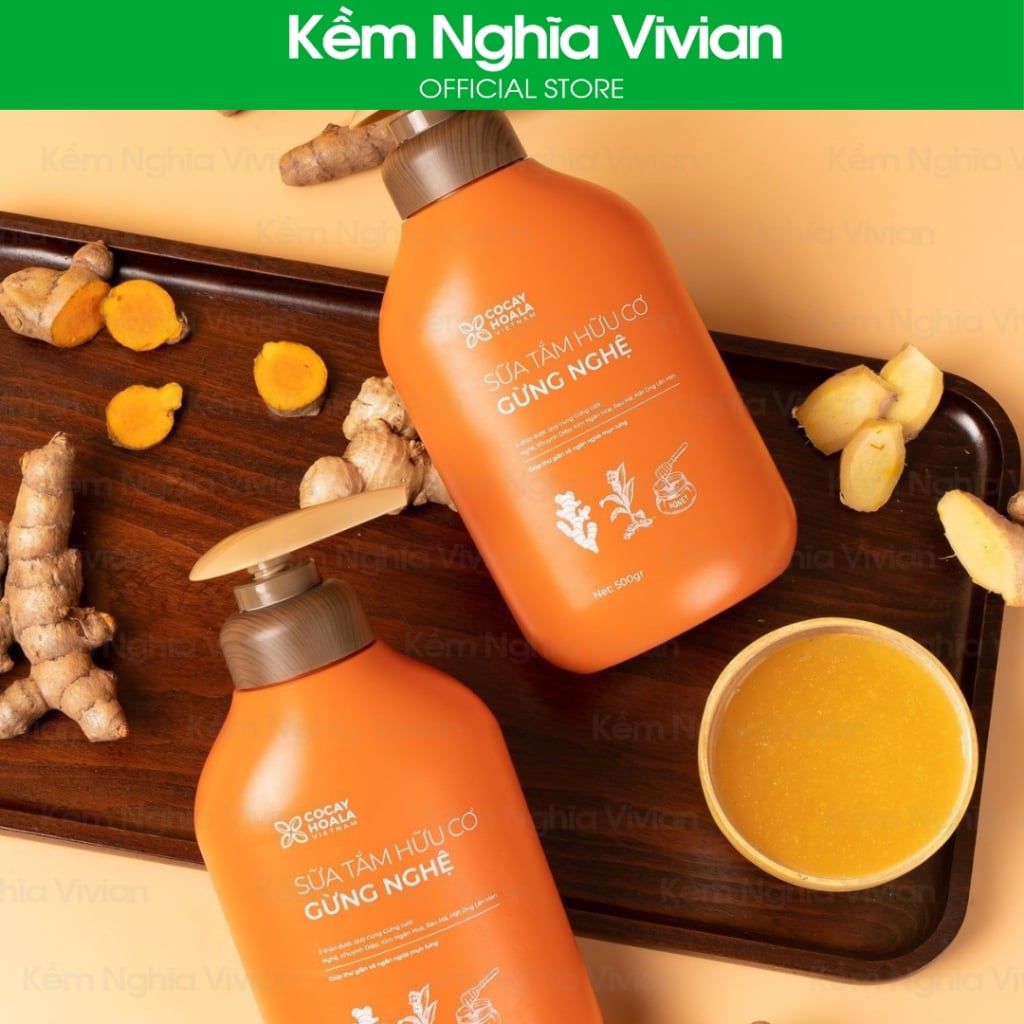  Sữa tắm hữu cơ gừng nghệ cocayhoala 500g 