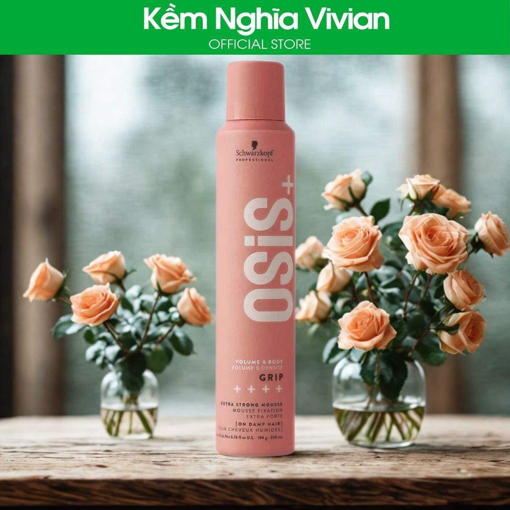  Mousse tạo phồng tóc siêu cứng Osis+ 4 200ml (GRIP) 