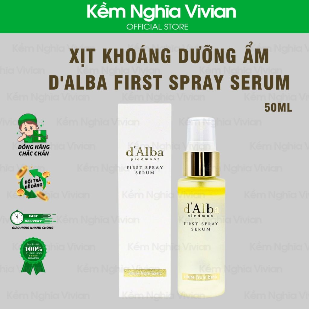  Xịt khoáng dưỡng ẩm căng bóng da d'Alba First Spray Serum 50ml 