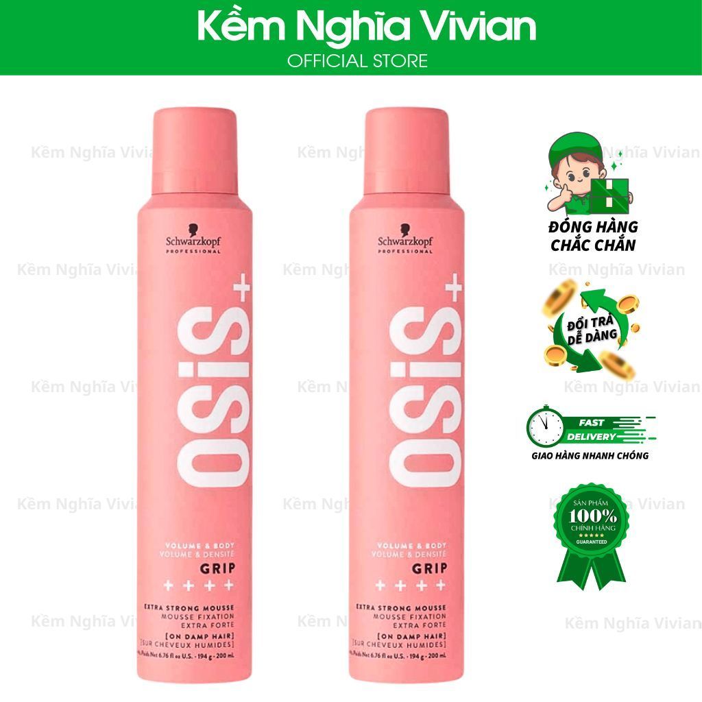  Mousse tạo phồng tóc siêu cứng Osis+ 4 200ml (GRIP) 