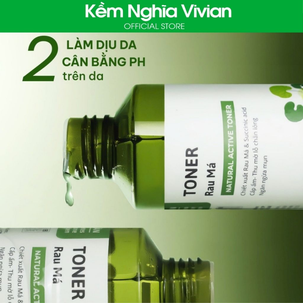  Nước cân bằng Rau má ngừa mụn Cỏ Mềm 150ml 
