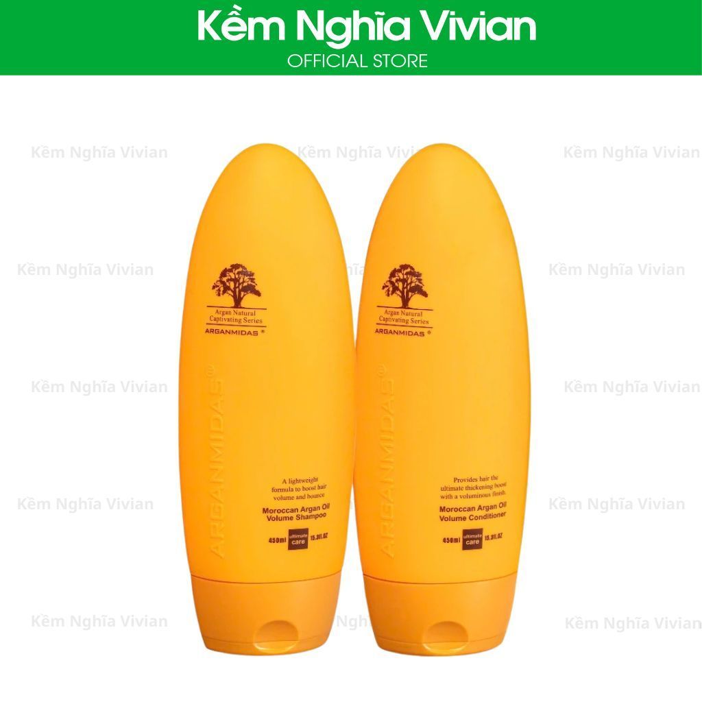  Dầu gội - Dầu xả kiềm dầu tạo phồng Arganmidas Volume 450ml (Mới) 