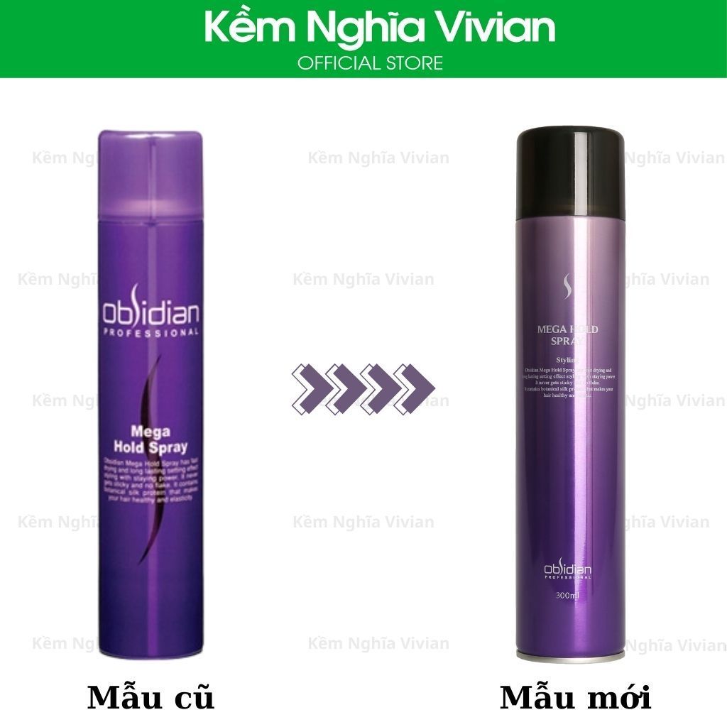  Keo Xịt Cứng Tóc Obsidian Mega Hold Spray 300ml 