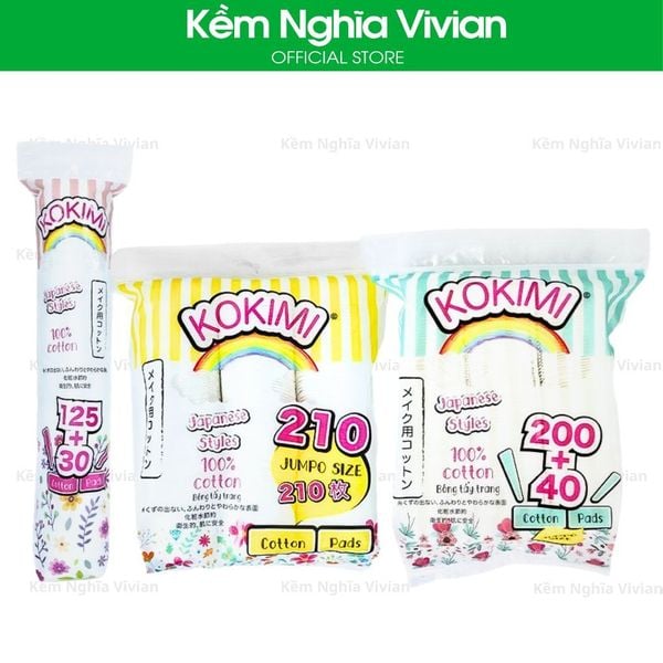  Bông tẩy trang Kokimi 155, 210, 240 miếng 