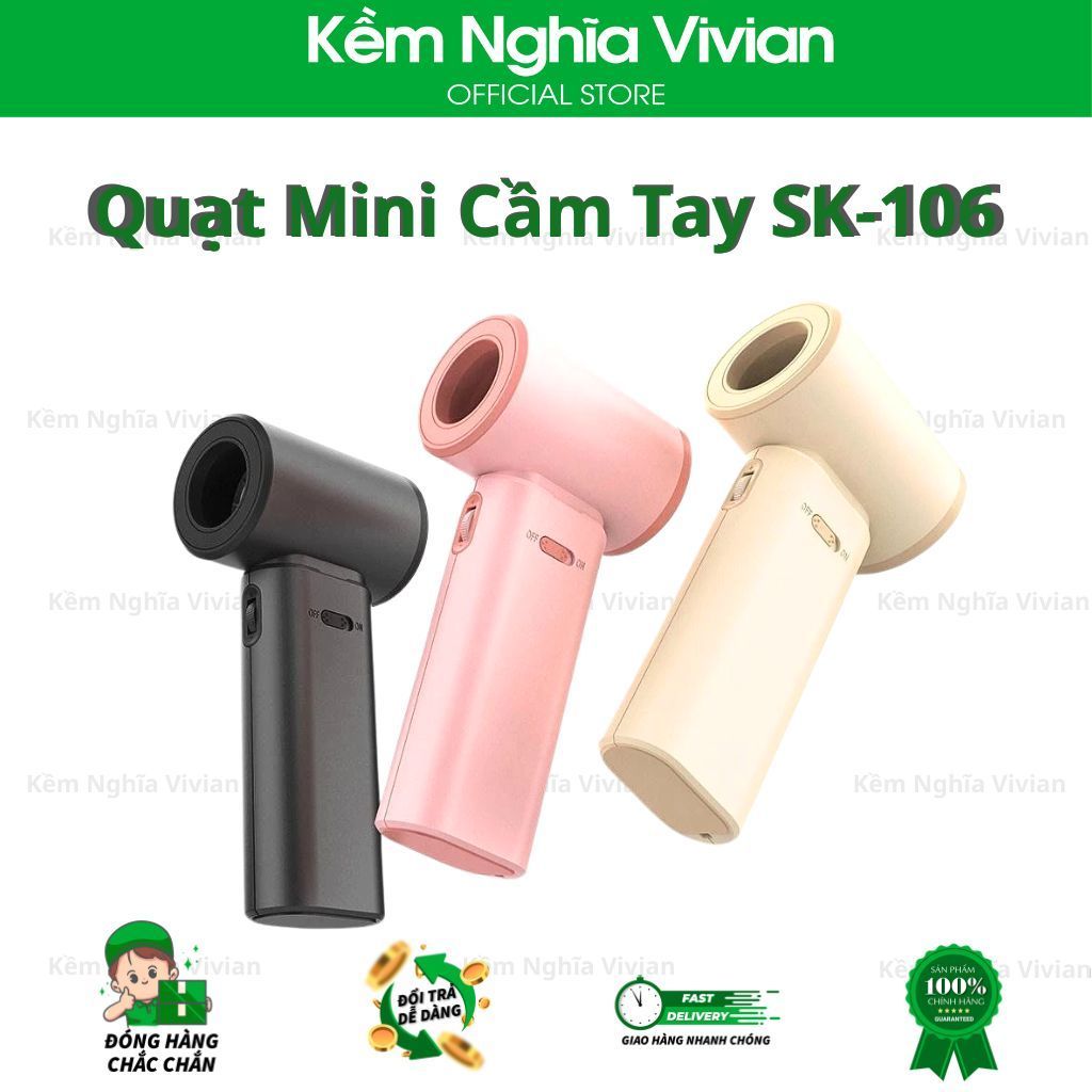  Quạt Mini Cầm Tay SK-106(inbox chọn màu) 