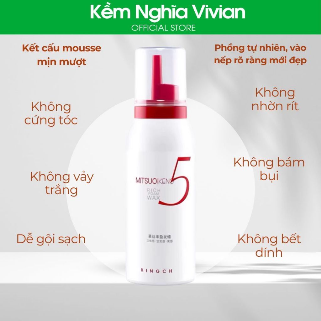  Mousse Làm Phồng Tóc KINGCH 200ml 