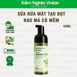  Sữa rửa mặt tạo bọt Rau má Cỏ Mềm 50ml 