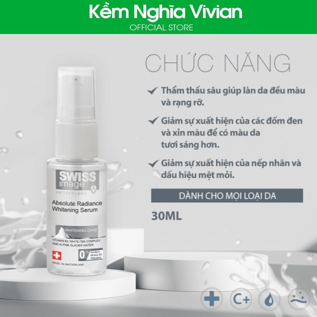  Serum dưỡng trắng & mờ thâm da Swiss Image 30ml 