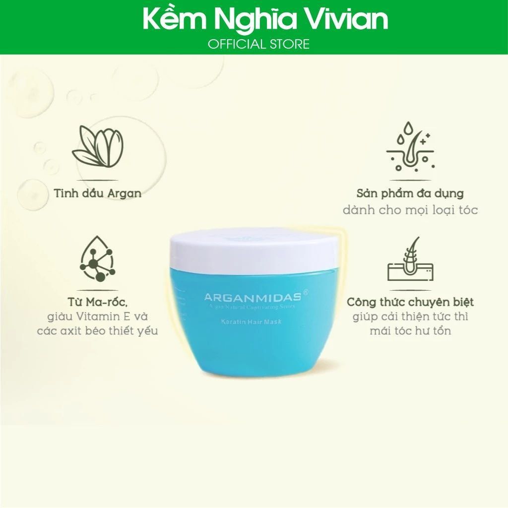  Kem ủ dưỡng ẩm phục hồi Arganmidas Instantly Repairing 300ml - Kem ủ phục hồi tóc hư tổn Keratin Arganmidas 300ml 