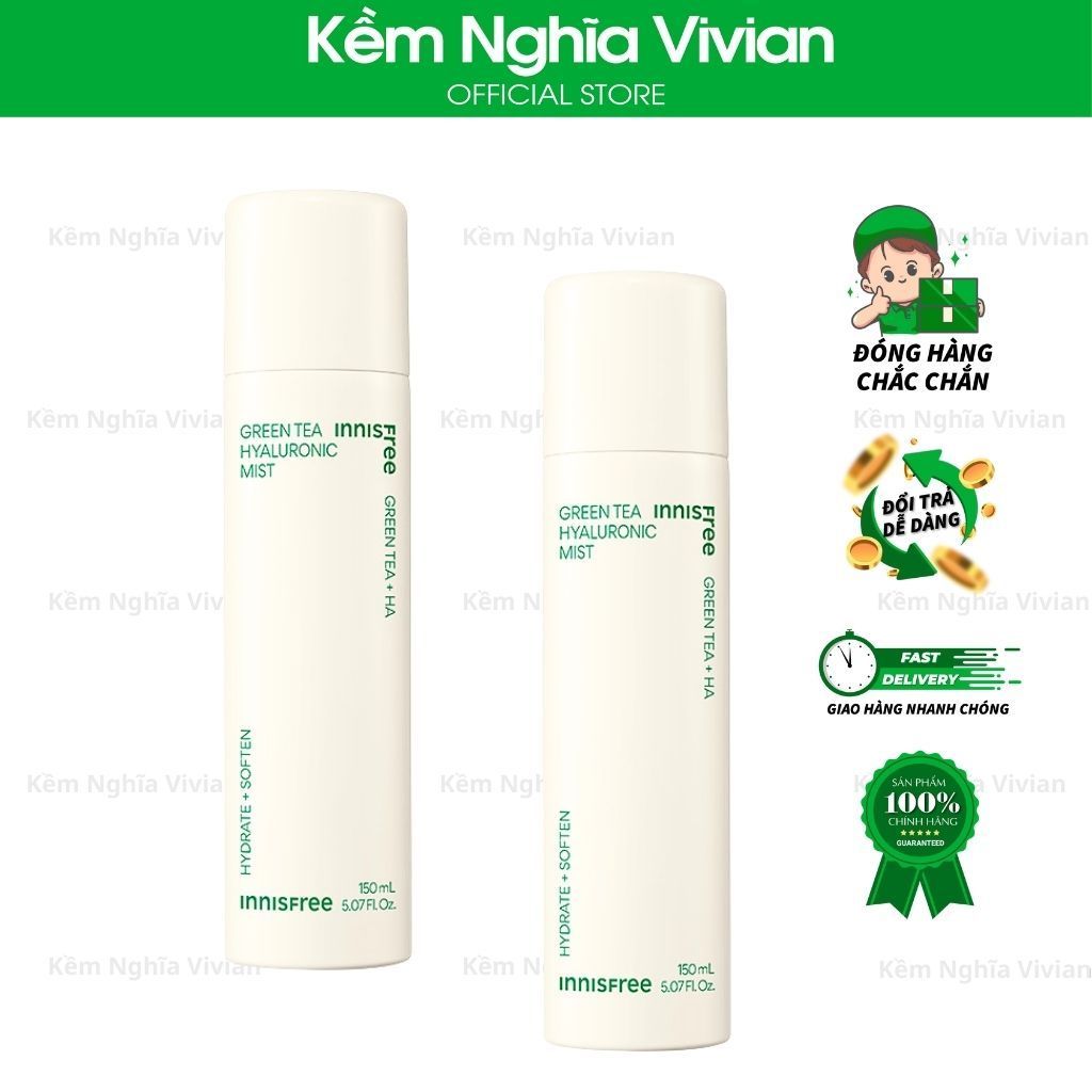  Xịt Khoáng Dưỡng Ẩm Innisfree Trà Xanh 150ml 