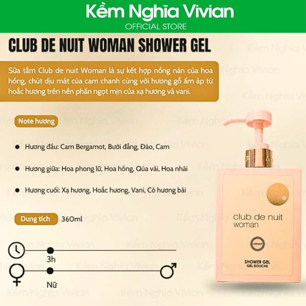  Sữa tắm nước hoa Armaf Club De Nuit 360ml 