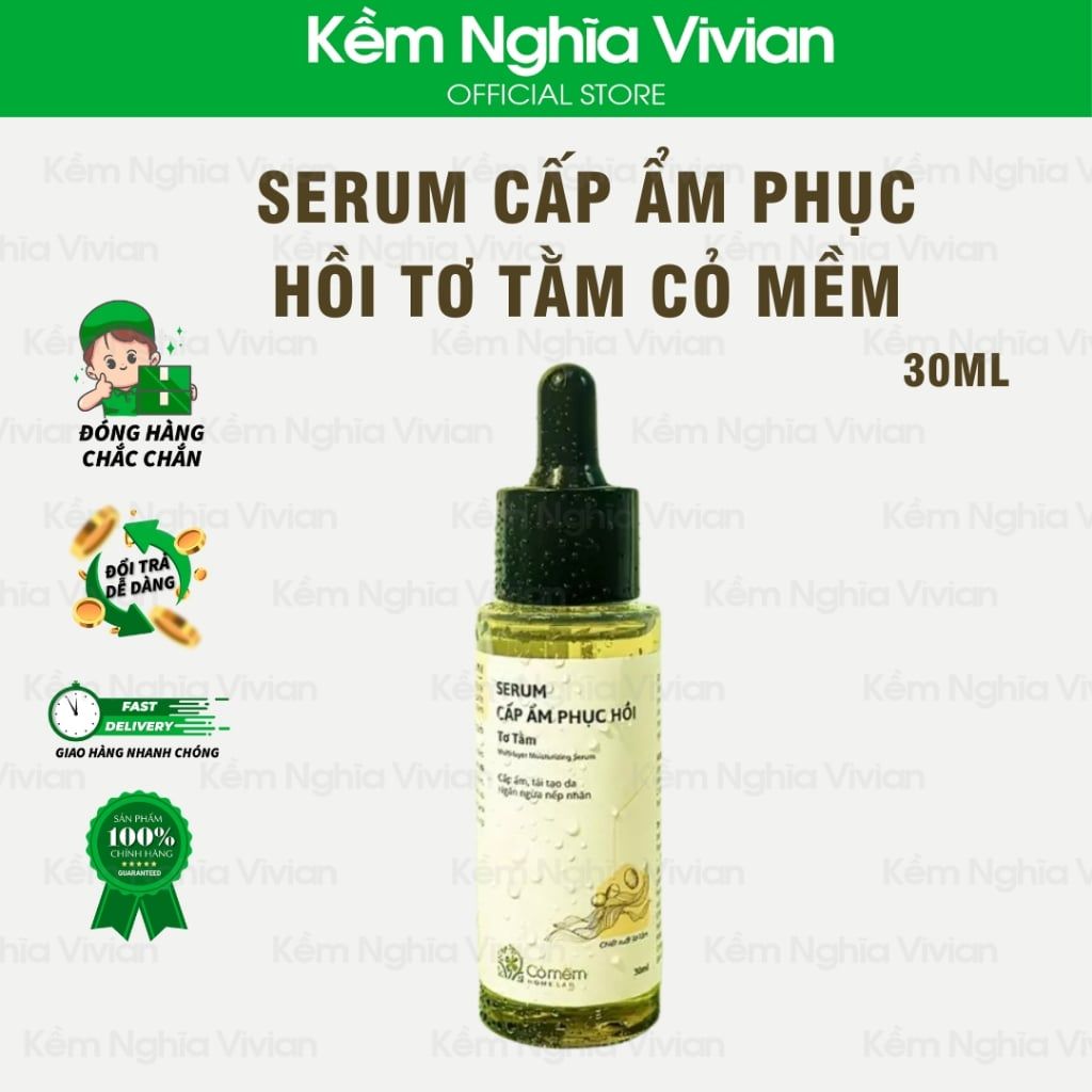  Serum cấp ẩm phục hồi Tơ Tằm Cỏ Mềm 30ml 