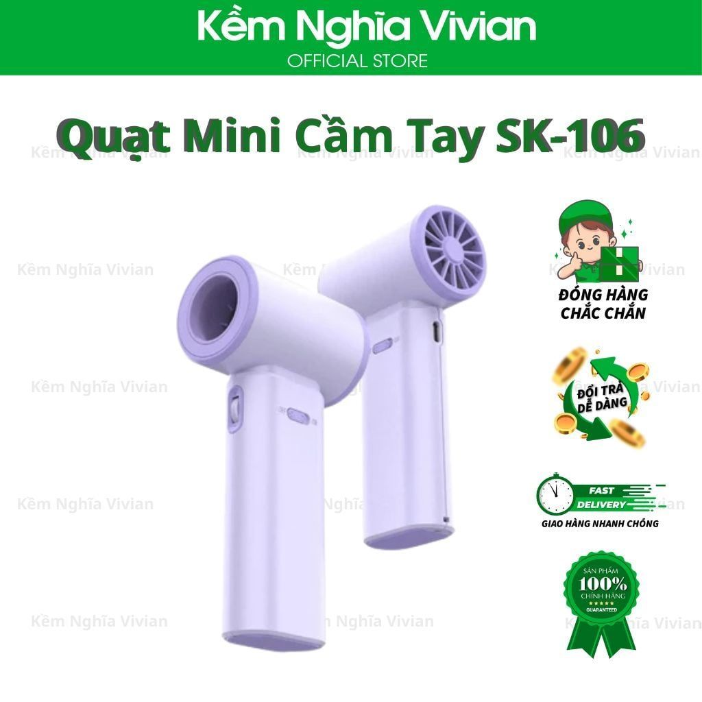  Quạt Mini Cầm Tay SK-106(inbox chọn màu) 