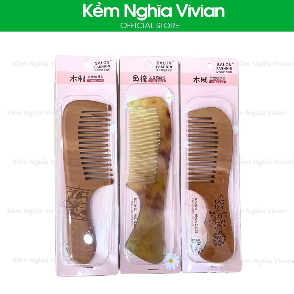  Lược Cầm Tay Họa Tiết Khắc Tinh Xảo – Thiết Kế Sang Trọng, Nhỏ Gọn, Tiện Lợi 