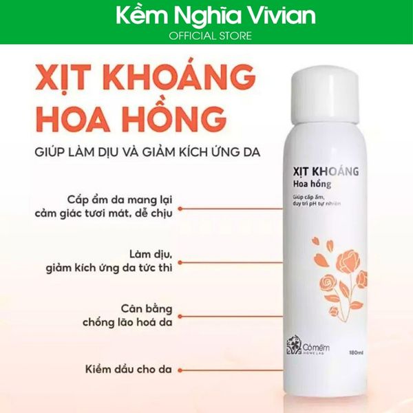  Xịt khoáng Hoa hồng Cỏ Mềm 120ml 