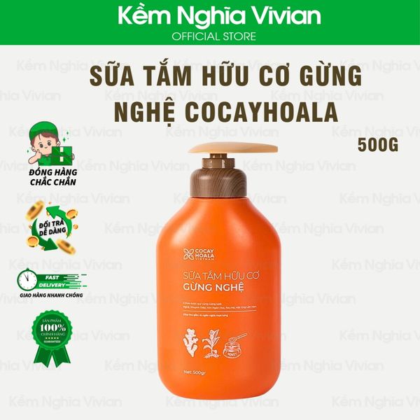  Sữa tắm hữu cơ gừng nghệ cocayhoala 500g 