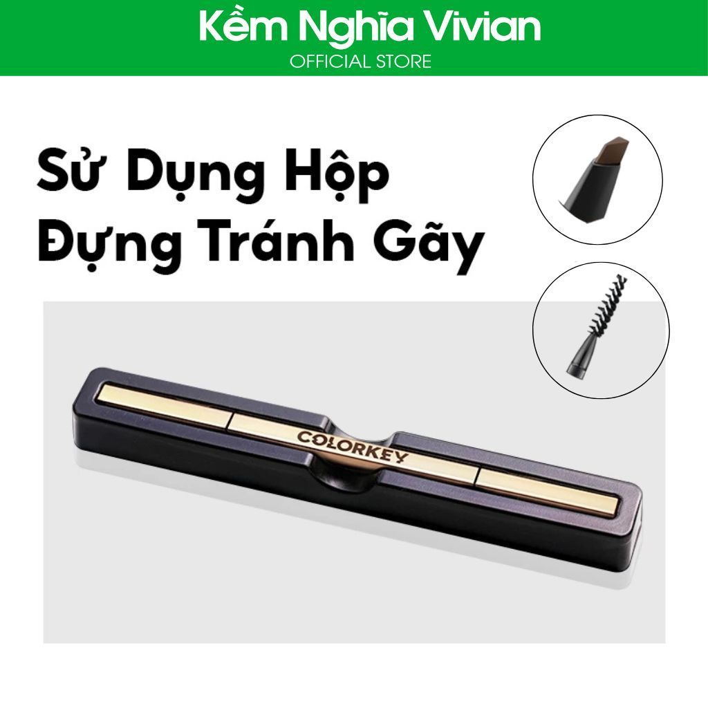  Chì Kẻ Mày COLORKEY Thiết Kế Hai Đầu Tiện Dụng, Thích Hợp Vẽ Chân Mày Điêu Khắc 0.7g 