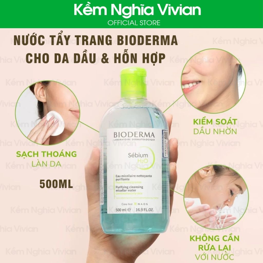 Nước tẩy trang Bioderma 500ml 