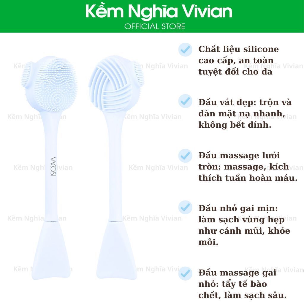  Cọ Rửa Mặt Và Đắp Nạ Vacosi DC10 