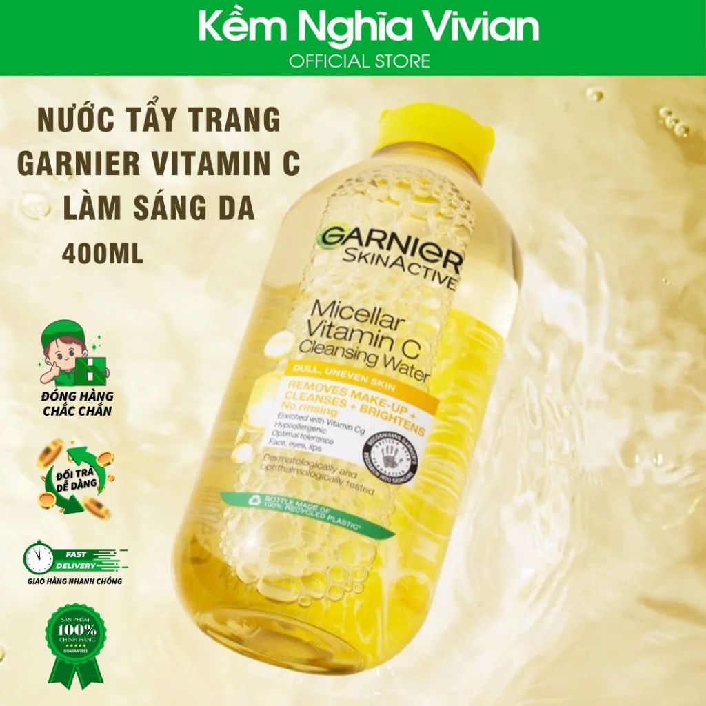  Nước tẩy trang Garnier Vitamin C làm sáng da 400ml 