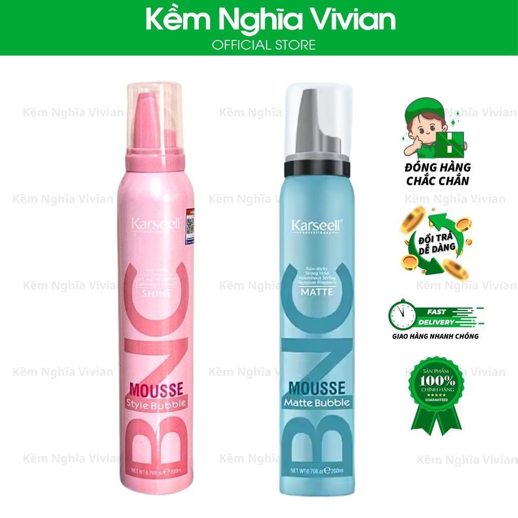  Mousse giữ cứng nếp tóc Karseell BNC 200ml 