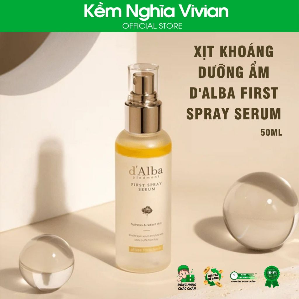  Xịt khoáng dưỡng ẩm căng bóng da d'Alba First Spray Serum 50ml 