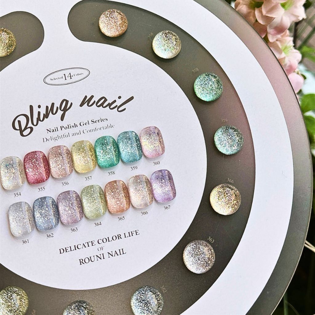  Set Gel Nhũ Bling Rouni 14 Chai 