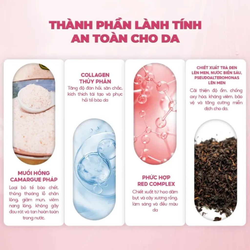  Tẩy Tế Bào Chết Body Muối Hồng RMON 200g/400g 