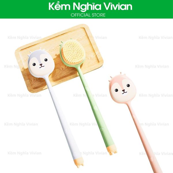  Bàn Chải Tắm Lưng Cán  Hình Thú Dễ Thương 