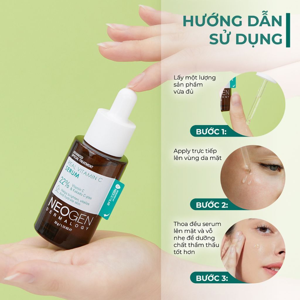  Tinh Chất Dưỡng Trắng, Mờ Thâm Real Vita C Neogen 32g 