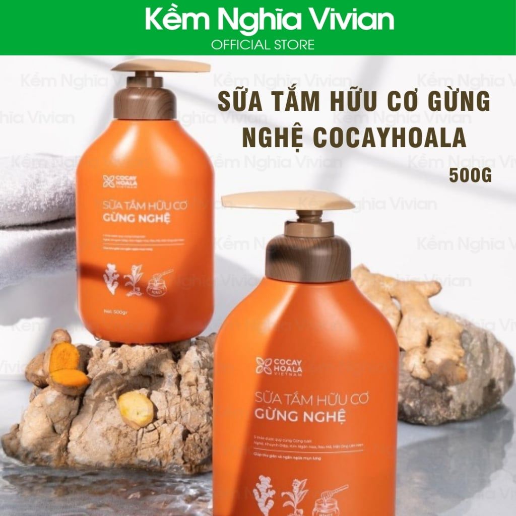  Sữa tắm hữu cơ gừng nghệ cocayhoala 500g 