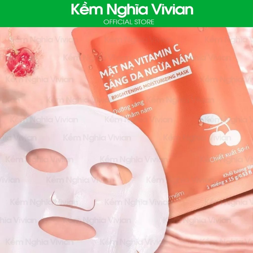  Mặt nạ Vitamin C sáng da mờ nám Cỏ Mềm (MP9582) 