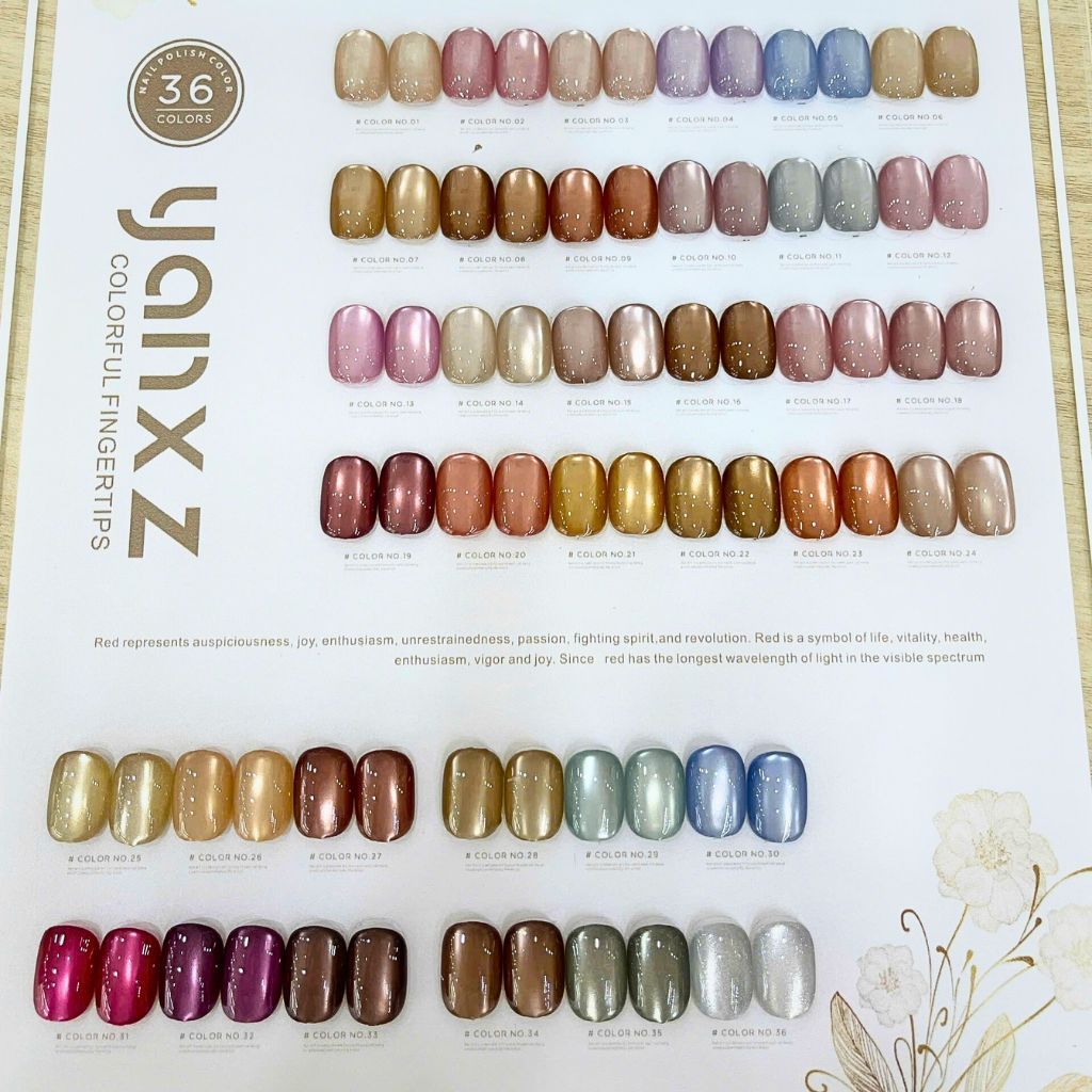  Set Gel Mắt Mèo Ánh Nước Nâu Yans (36 chai) 