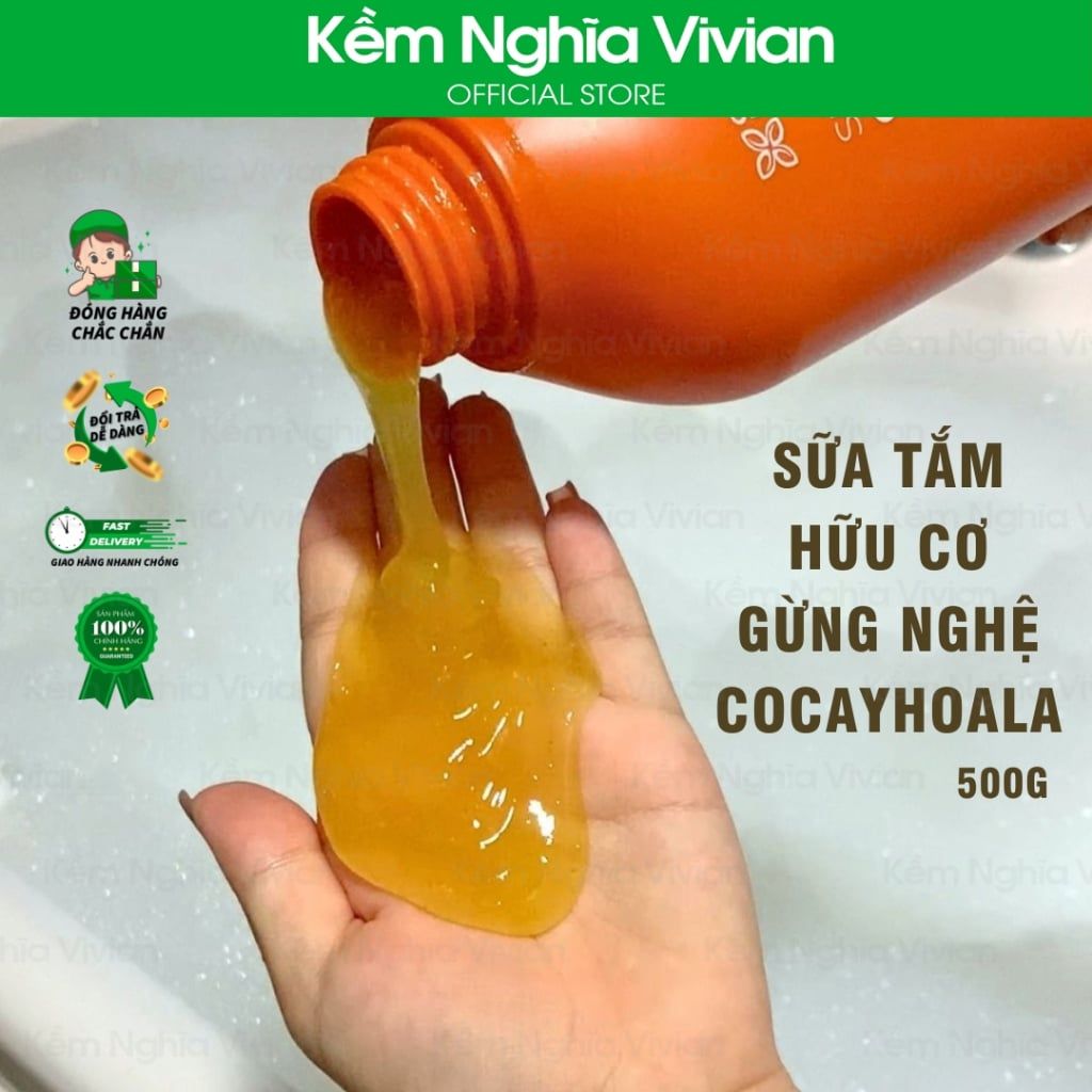  Sữa tắm hữu cơ gừng nghệ cocayhoala 500g 