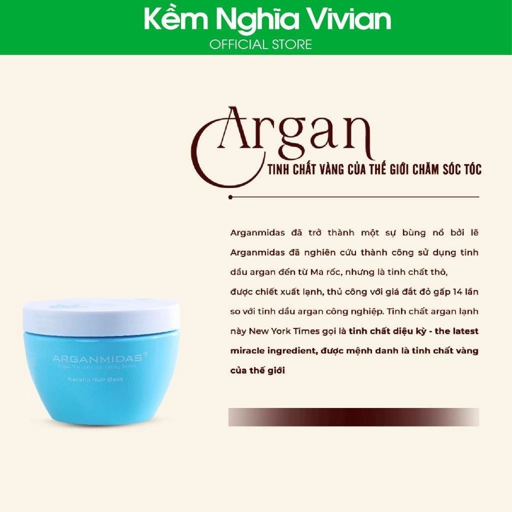  Kem ủ dưỡng ẩm phục hồi Arganmidas Instantly Repairing 300ml - Kem ủ phục hồi tóc hư tổn Keratin Arganmidas 300ml 