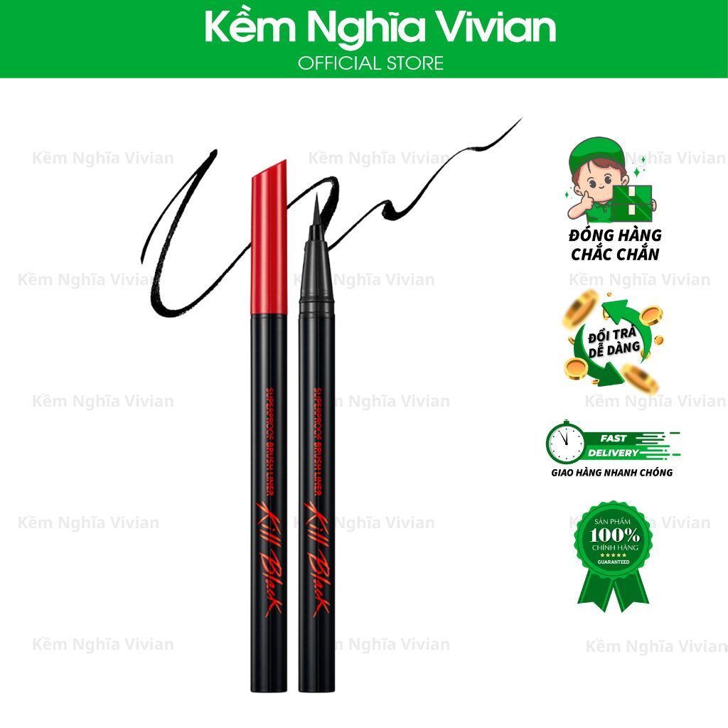 Bút Kẻ Mắt Clio Superproof Brush Liner 