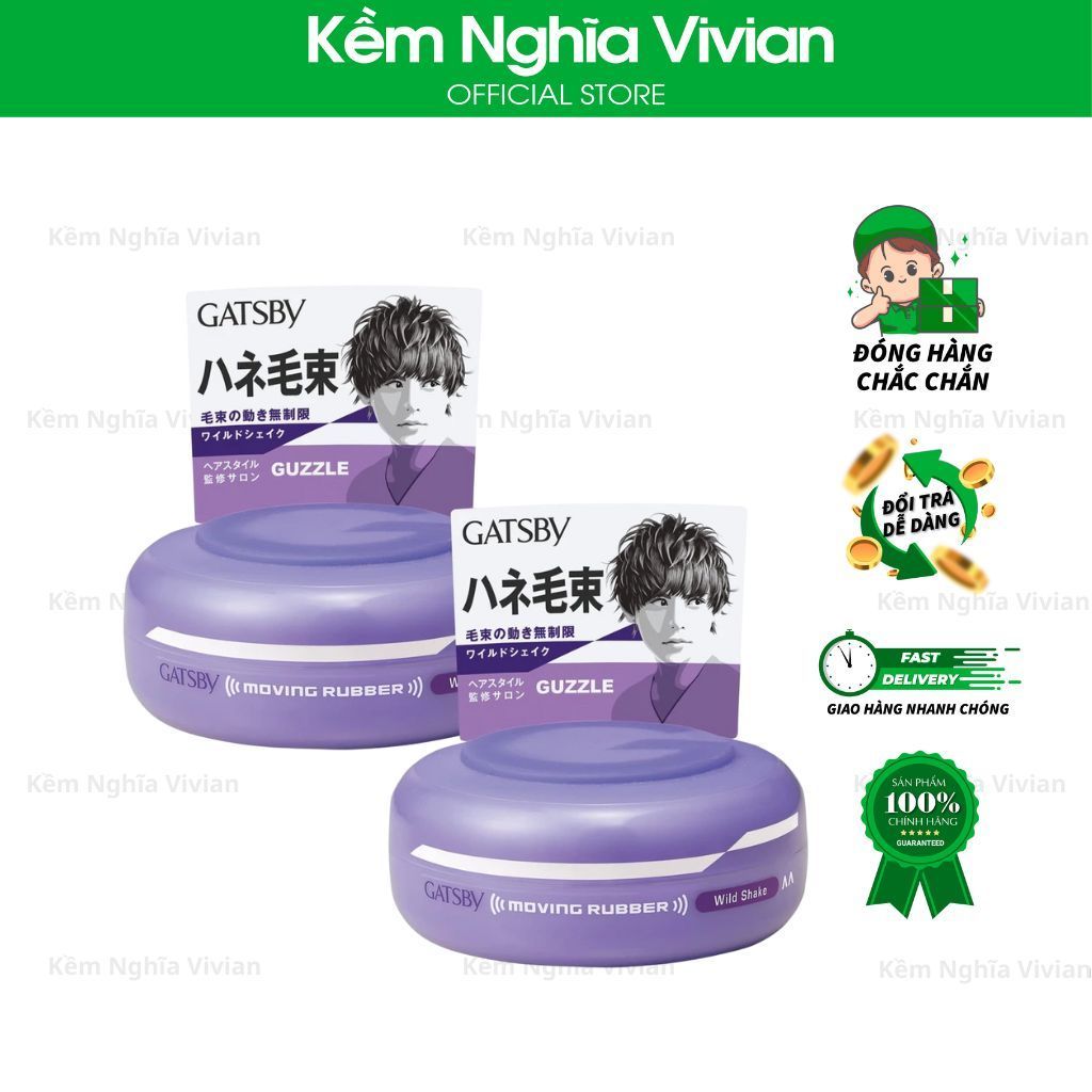  Sáp Wax Gatsby 80g - Wild Shake, Spiky Edge 