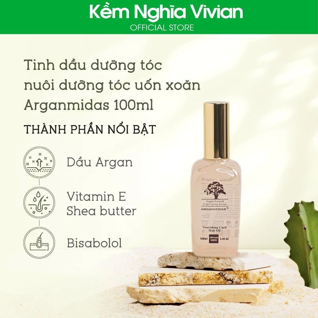  Tinh dầu dưỡng tóc uốn xoăn Arganmidas Nourishing Curls 100ml 