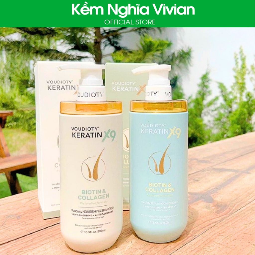  Gội xả phục hồi Voudioty Keratin X9 Biotin & Collagen 500ml (MP8979) 