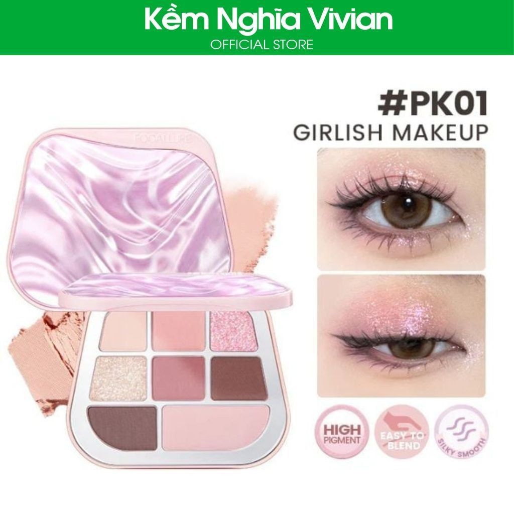  Màu mắt 8 ô Focallure 8 Pan Pressed Powder Palette 