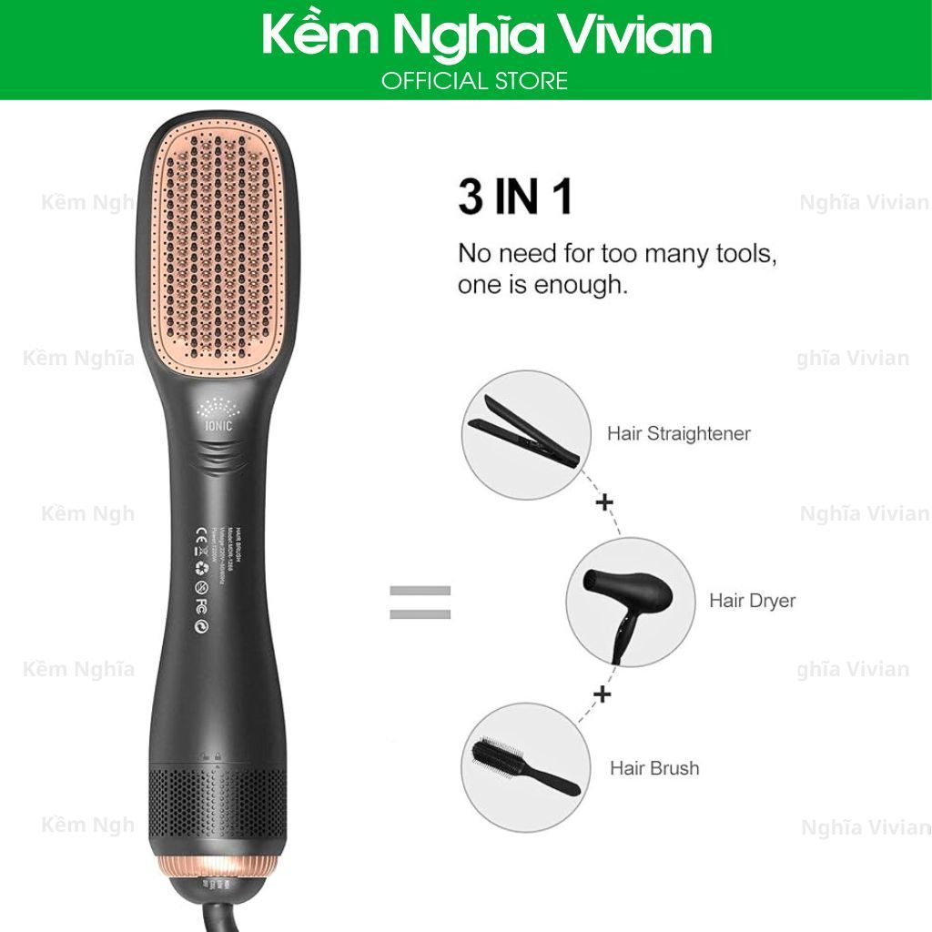  Lược Sấy Điện Tiện Lợi 3in1 02901 