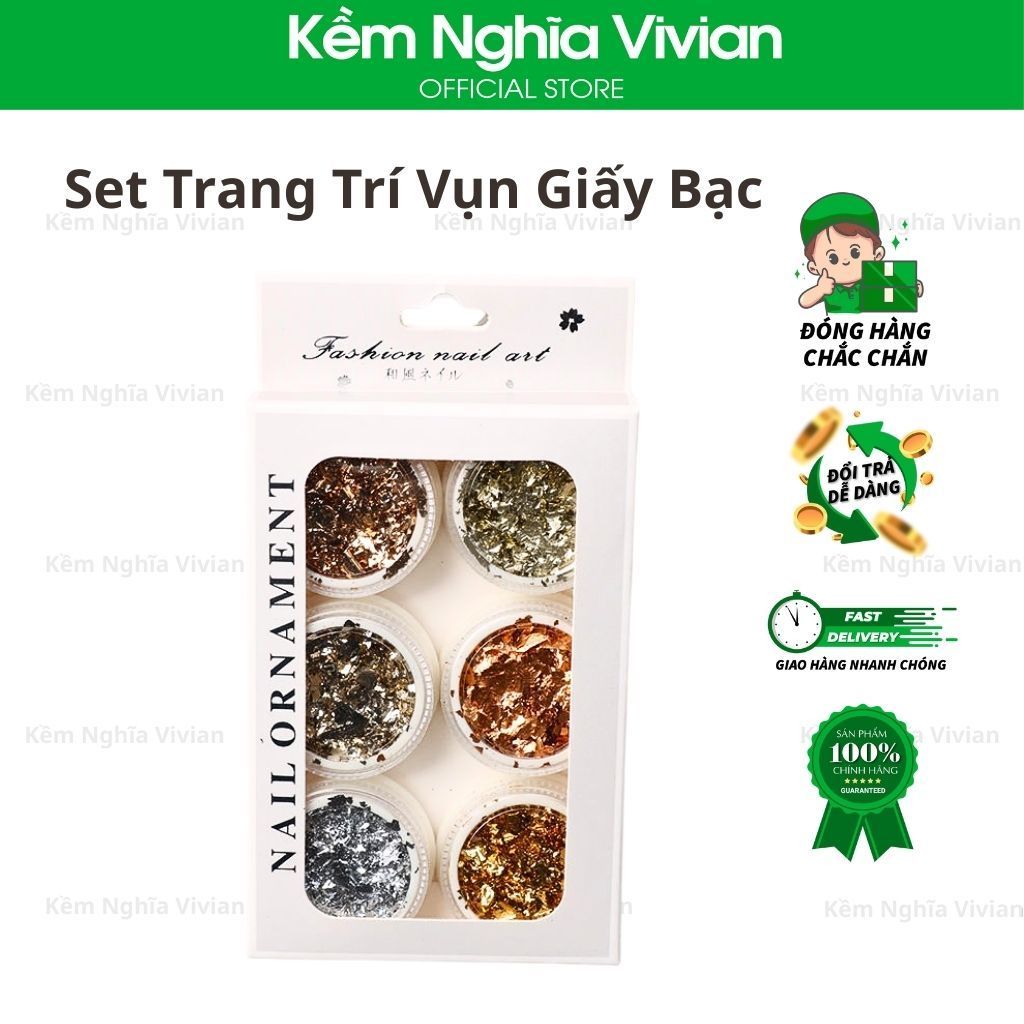  Set Trang Trí Vụn Giấy Bạc 