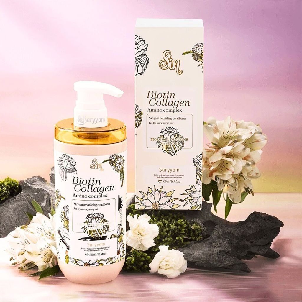  Gội Xả Saryyam Biotin Collagen Amino Complex 500ml (Hương thanh long) 