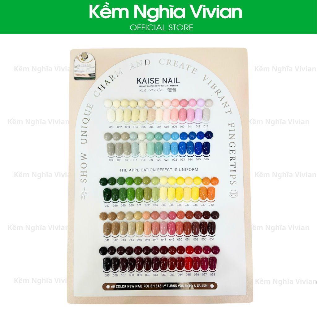  Set Gel Màu Kaise (68 chai) 